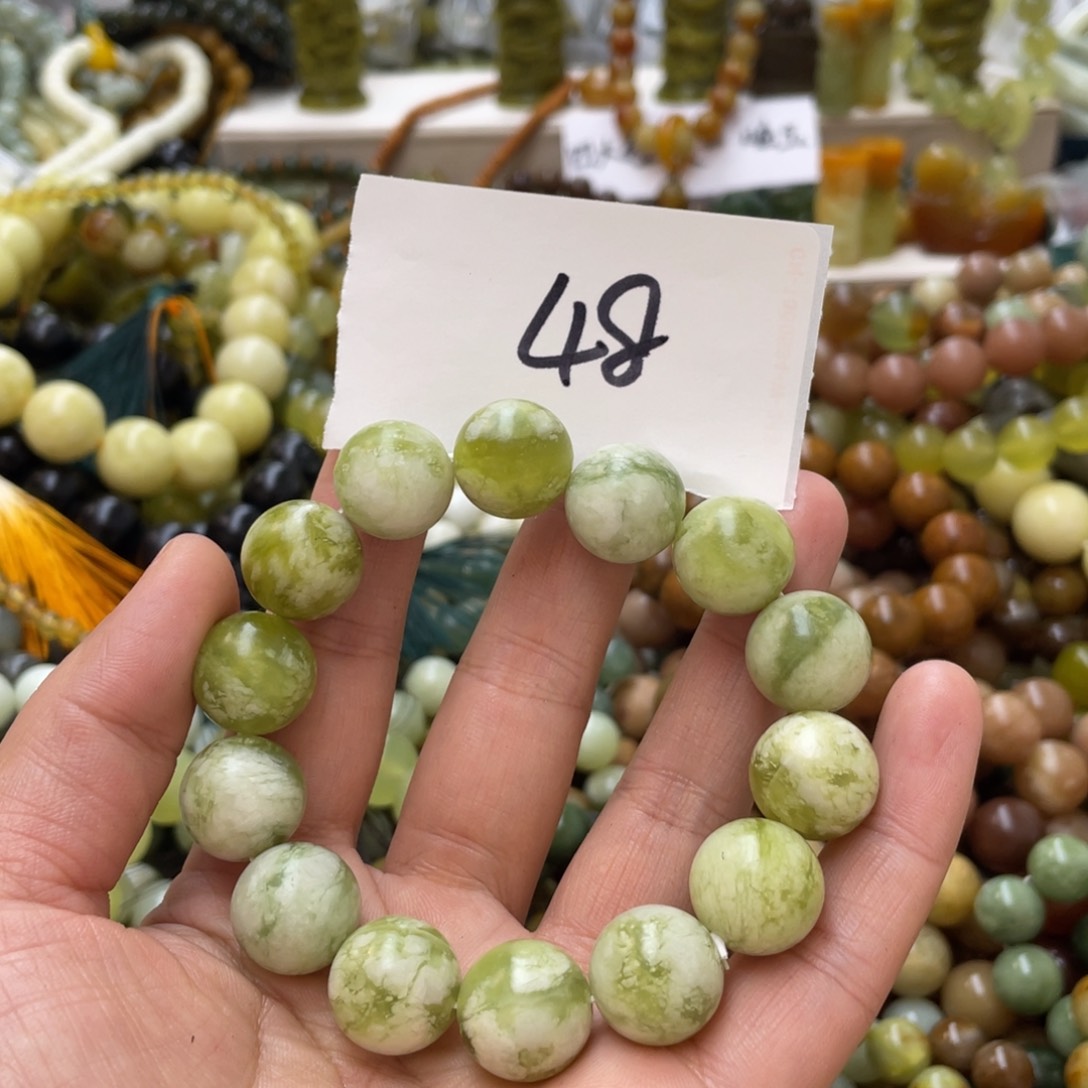 蛇纹石玉手链未镶嵌