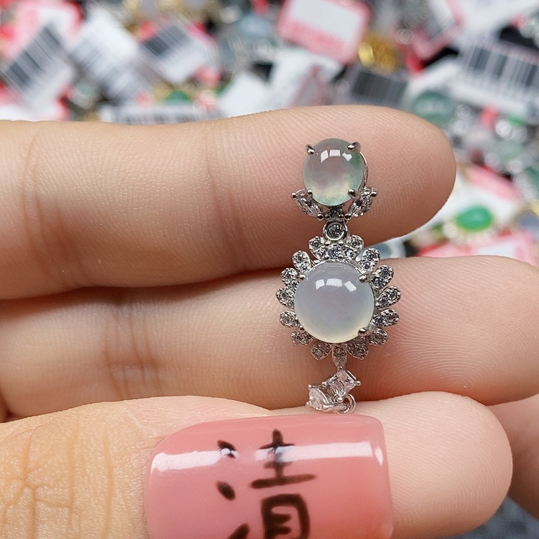 翡翠银S925镶嵌戒指