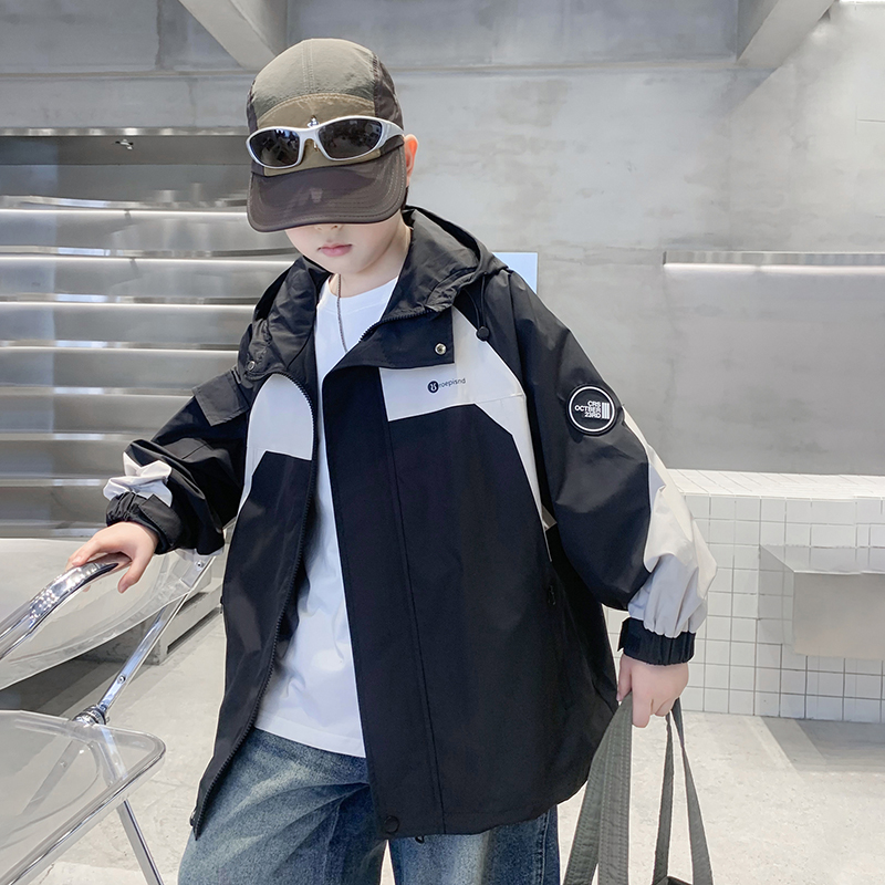 男童秋装新款冲锋衣外套2025帅气儿童春秋季中大童韩版童装 9188 