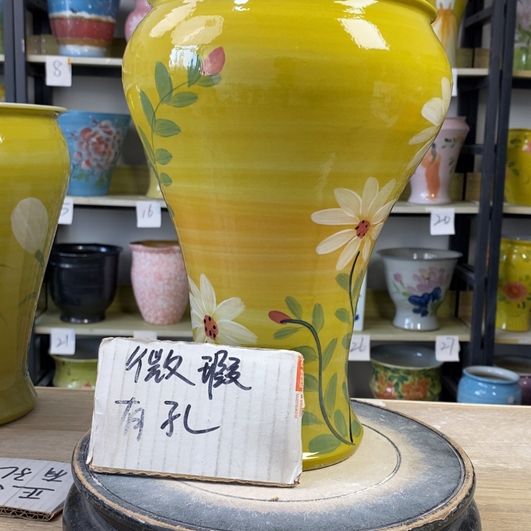 景德镇手工手绘陶瓷花盆