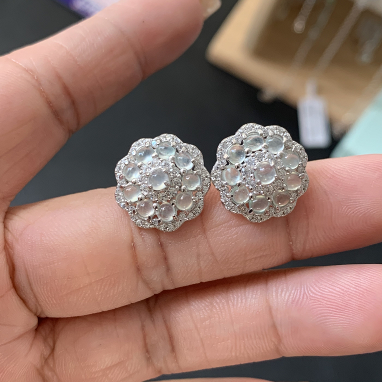 纯天然缅甸A货翡翠高冰轻冷感人间富贵花葡萄肉