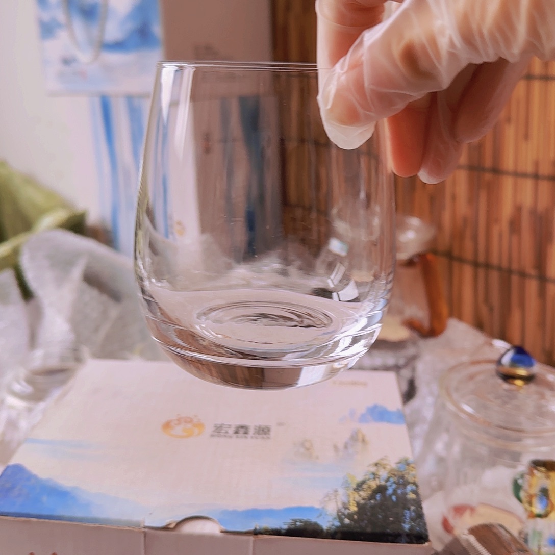 高硼硅玻璃茶水分离款冰山杯2支