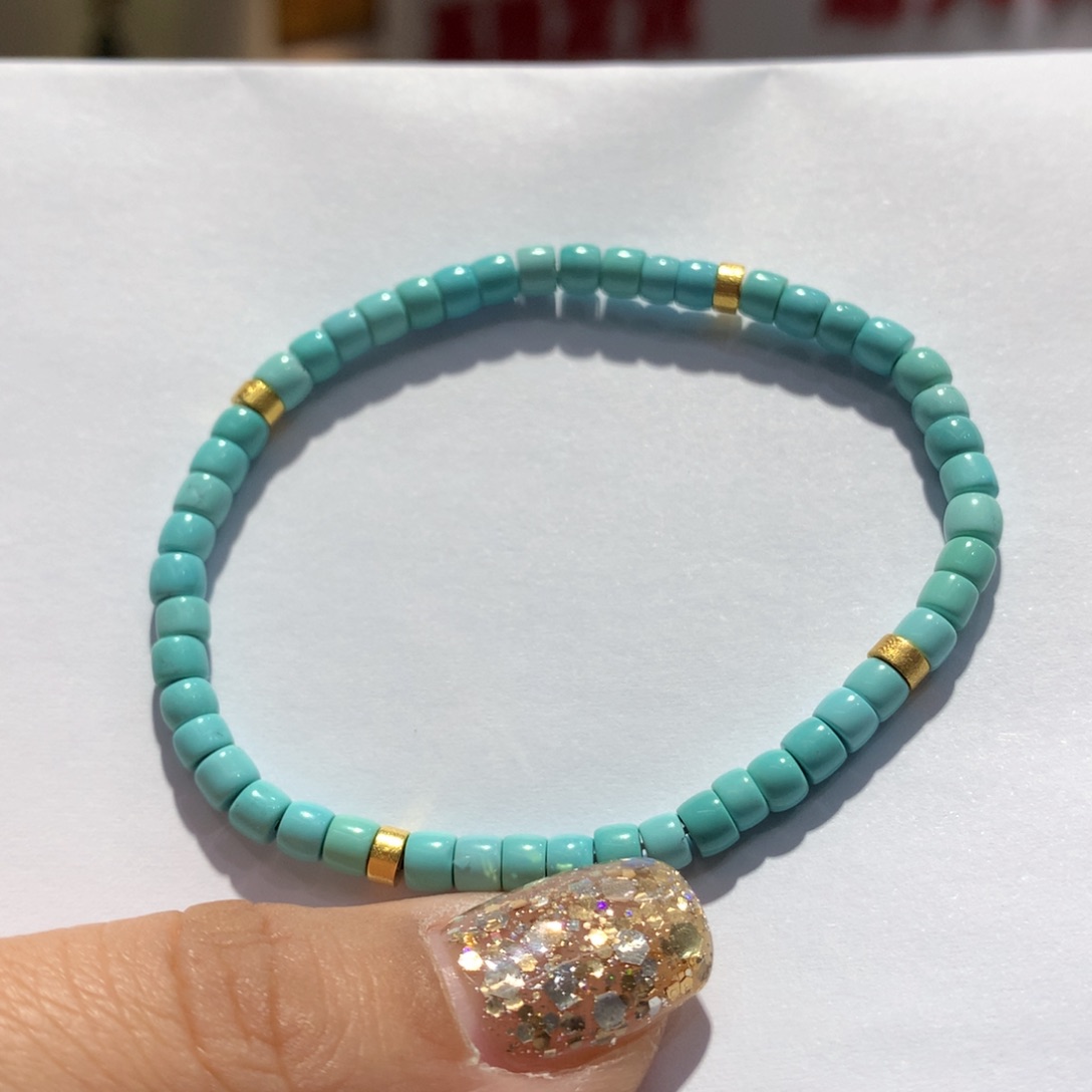 18K金镶嵌绿松石单圈