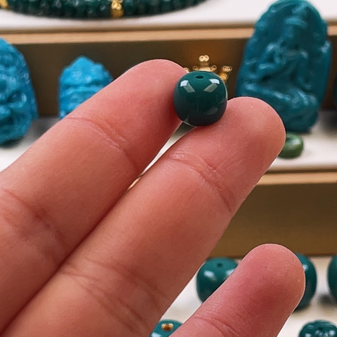 清***疆绿松石未镶嵌把件