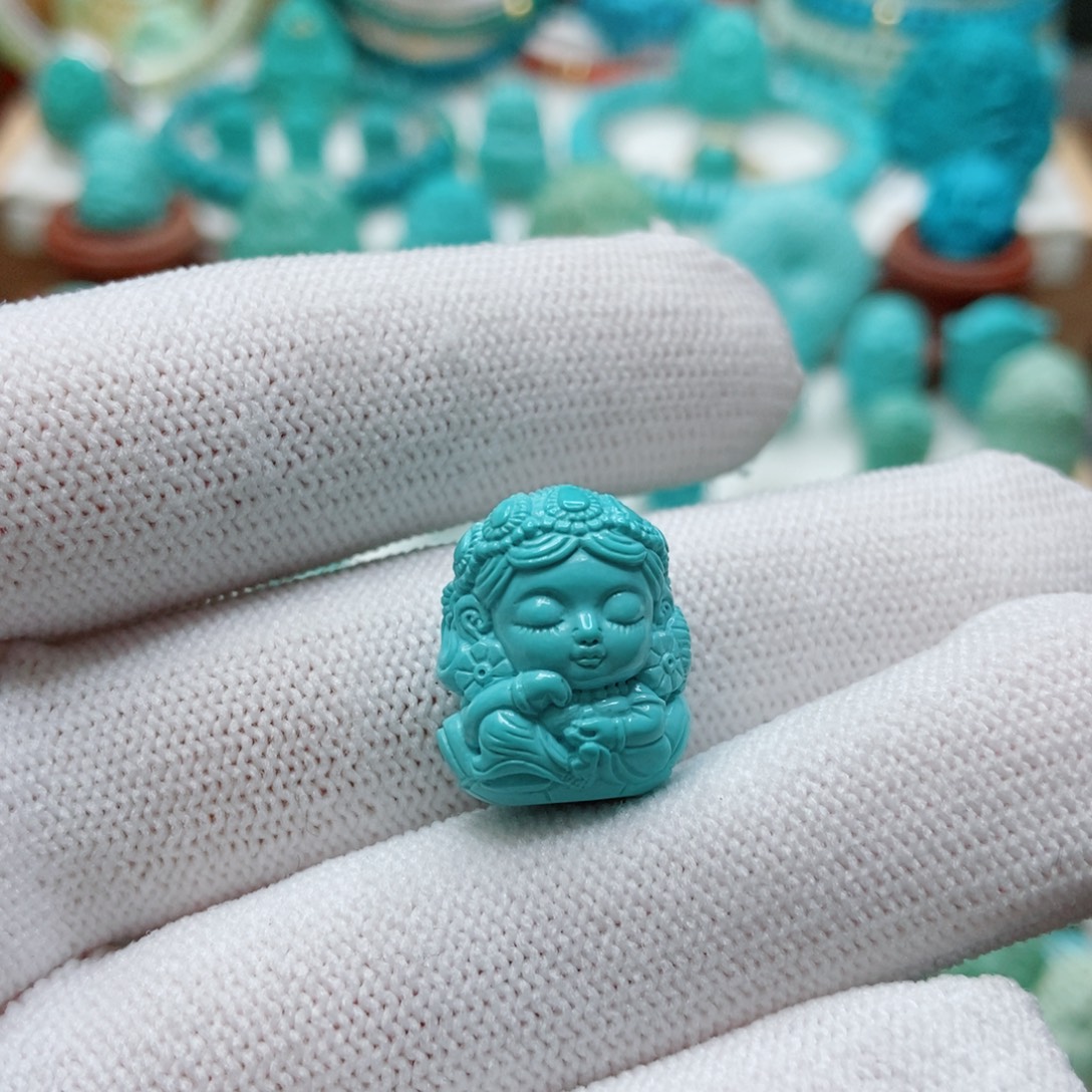 绿松石未镶嵌度母