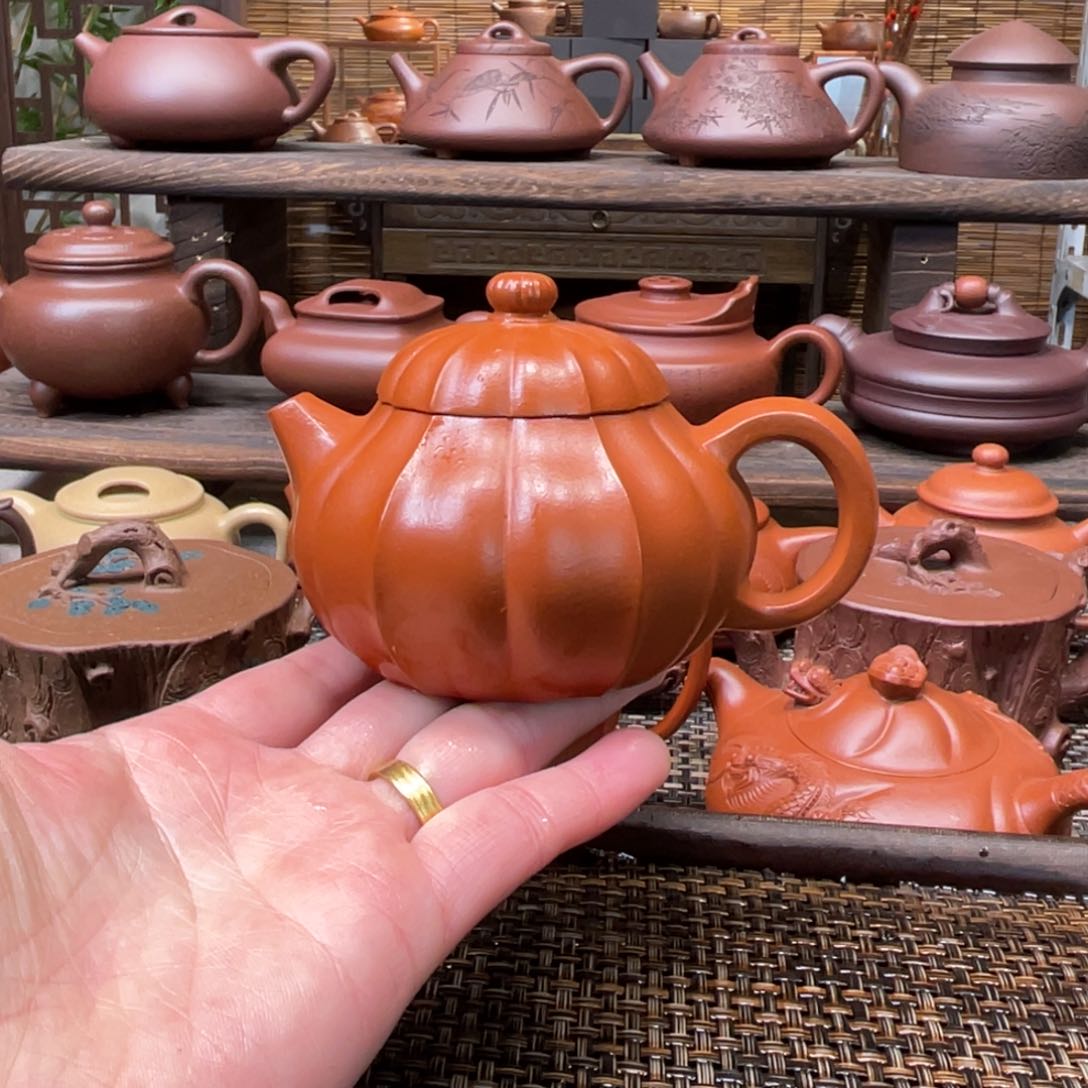紫砂茶壶宜兴原矿紫砂手工制150