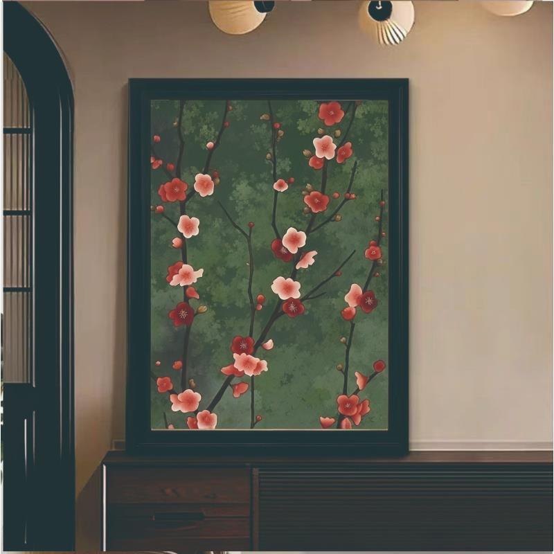 中古风梅花客厅电视柜摆画HA01-50-70