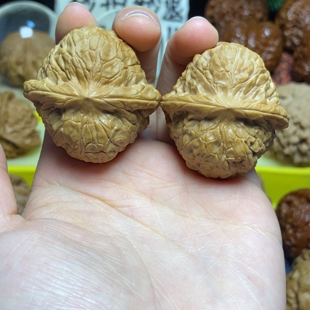 核桃核桃把件文玩南瓜墩全品38尺2