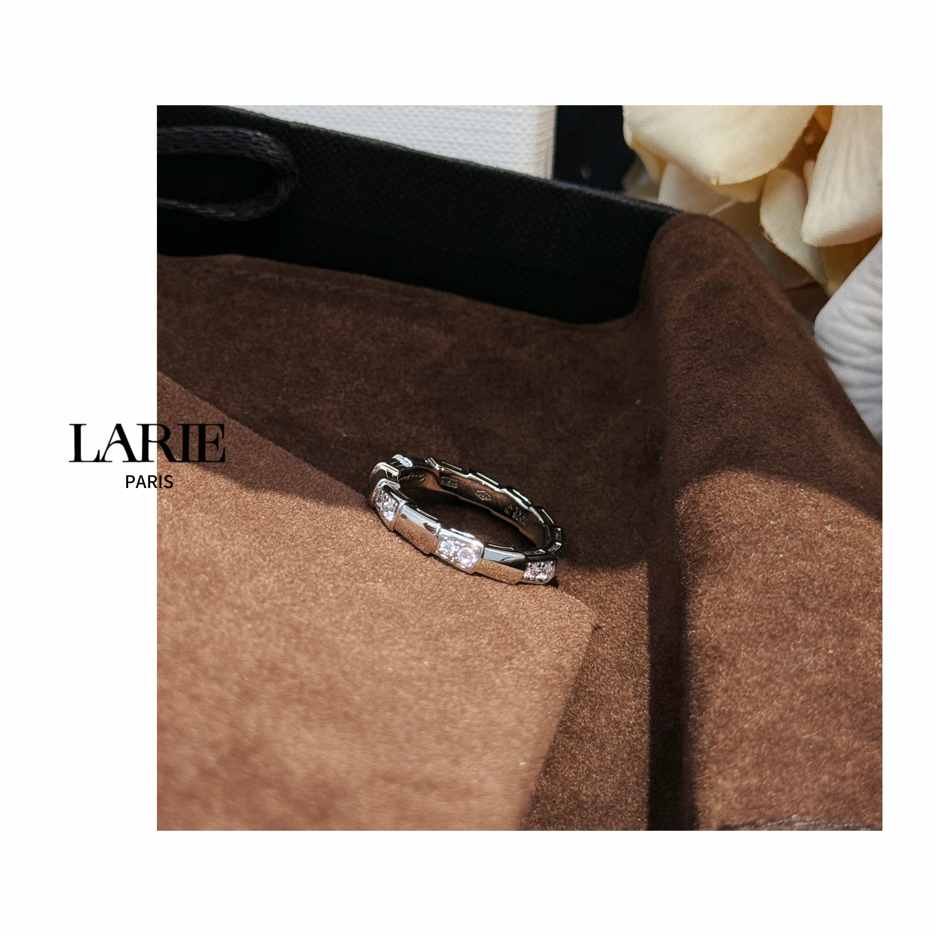 铜合金仿水晶戒指 镀18k金窄版间钻蛇骨戒戒指 JZ0281