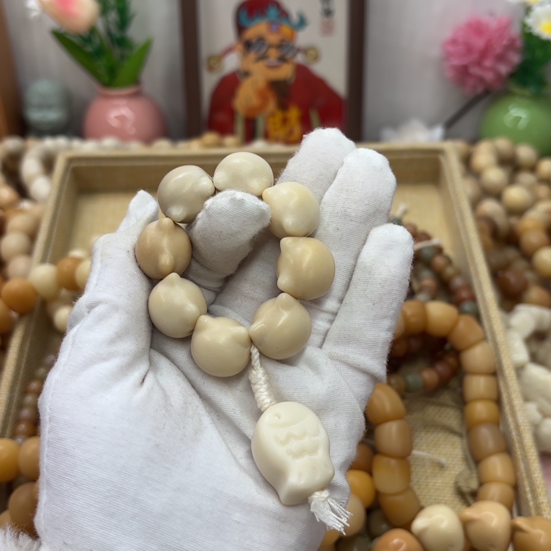 菩提根/象牙果吊坠17干磨牙果猫头手捻福利100