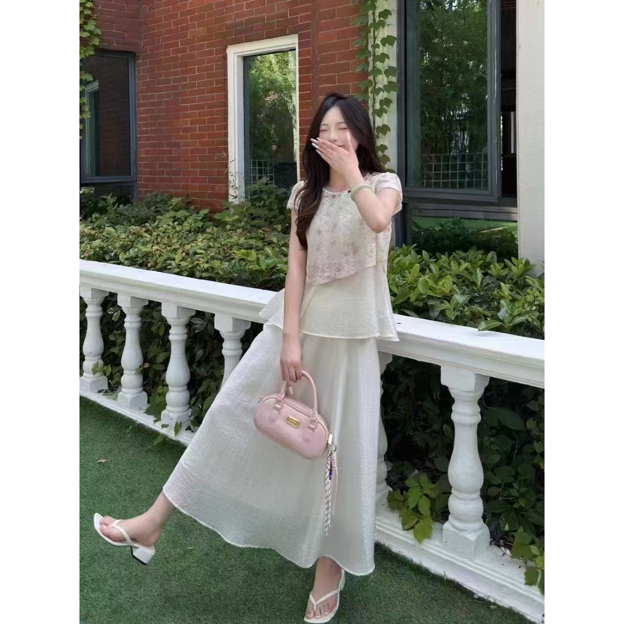 2025夏季两件套中式罩衫刺绣半身裙连衣裙新款HJ-1987