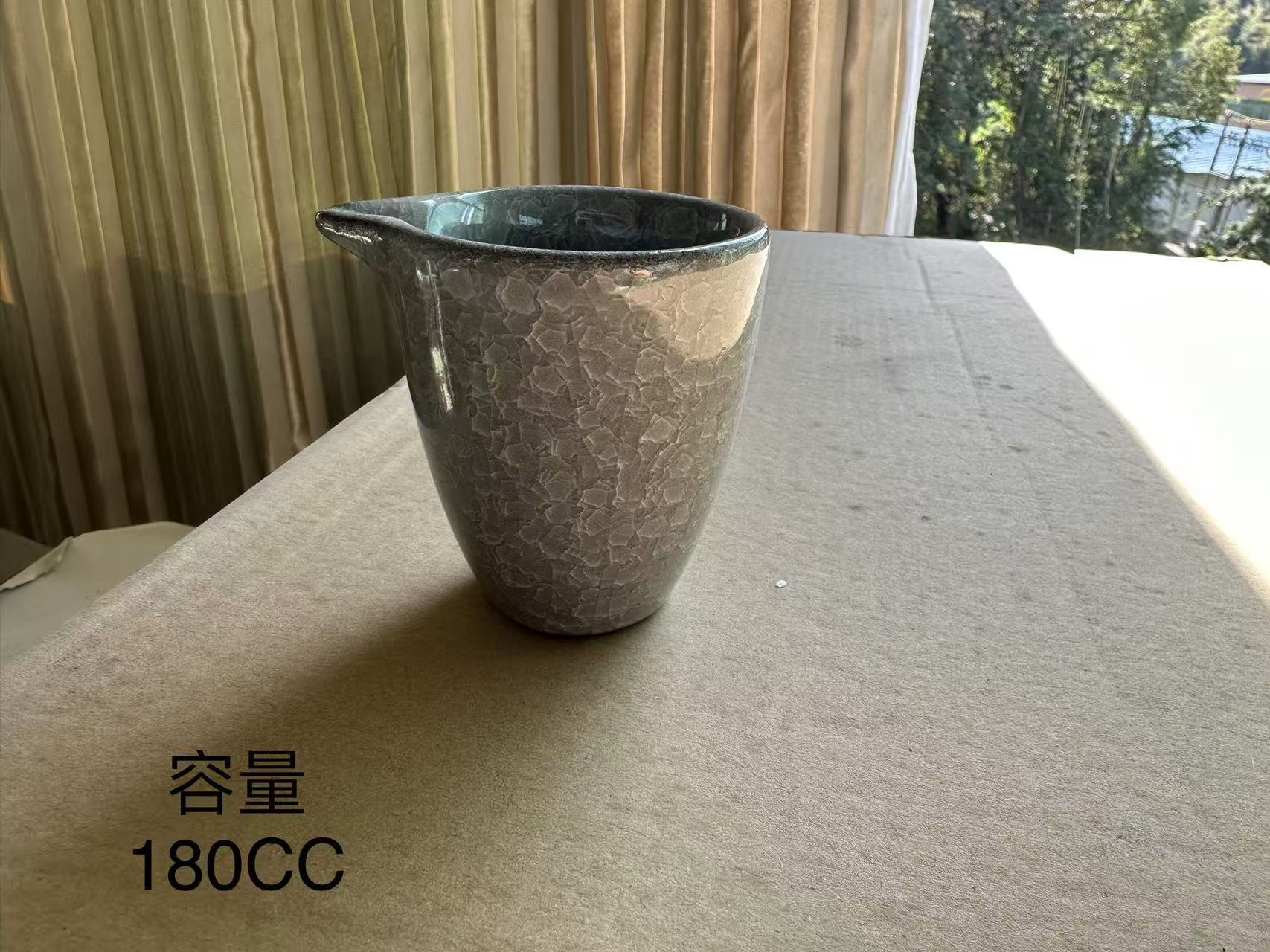 黑冰花圆形公道杯功夫茶具分茶器茶海茶道配件