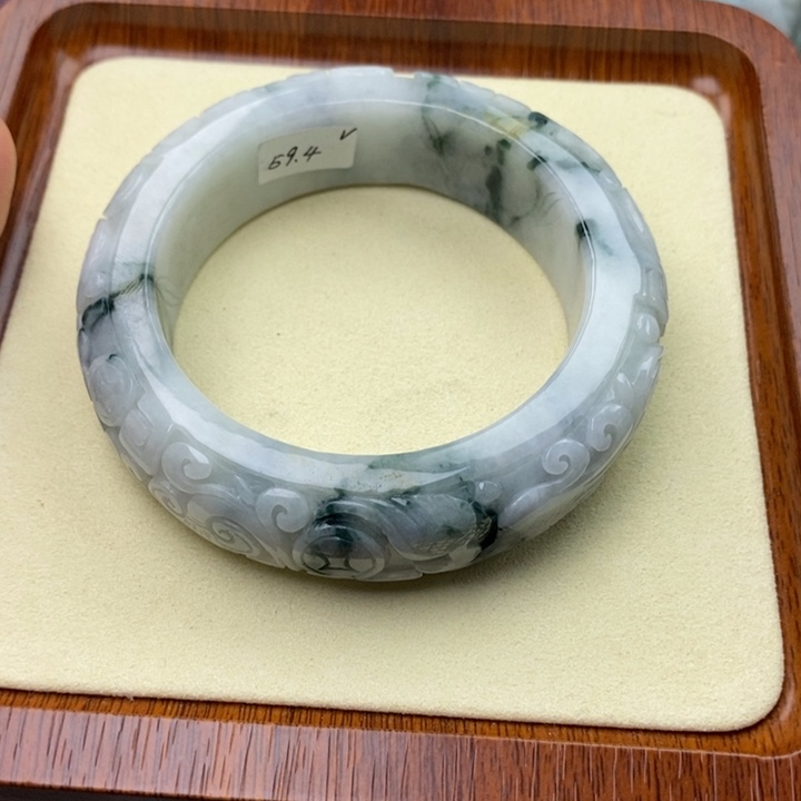 翡翠未镶嵌手镯59圈206