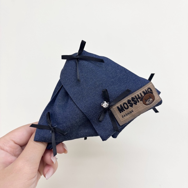 L189夕洛牛仔小熊贝壳夹11cm抓夹复古港风抓夹法式女日韩发夹