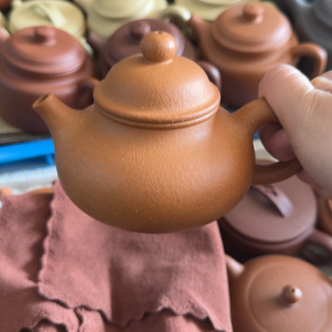 紫砂茶壶金降坡泥300cc