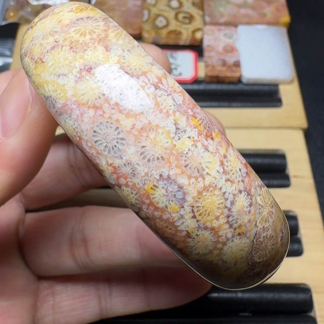 硅化玉纯天然色有机玉石未镶嵌54.5圈口