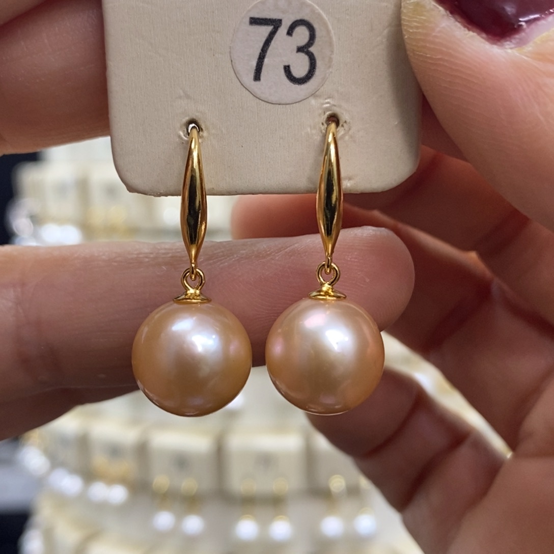 淡水珍珠耳饰银S925镶嵌