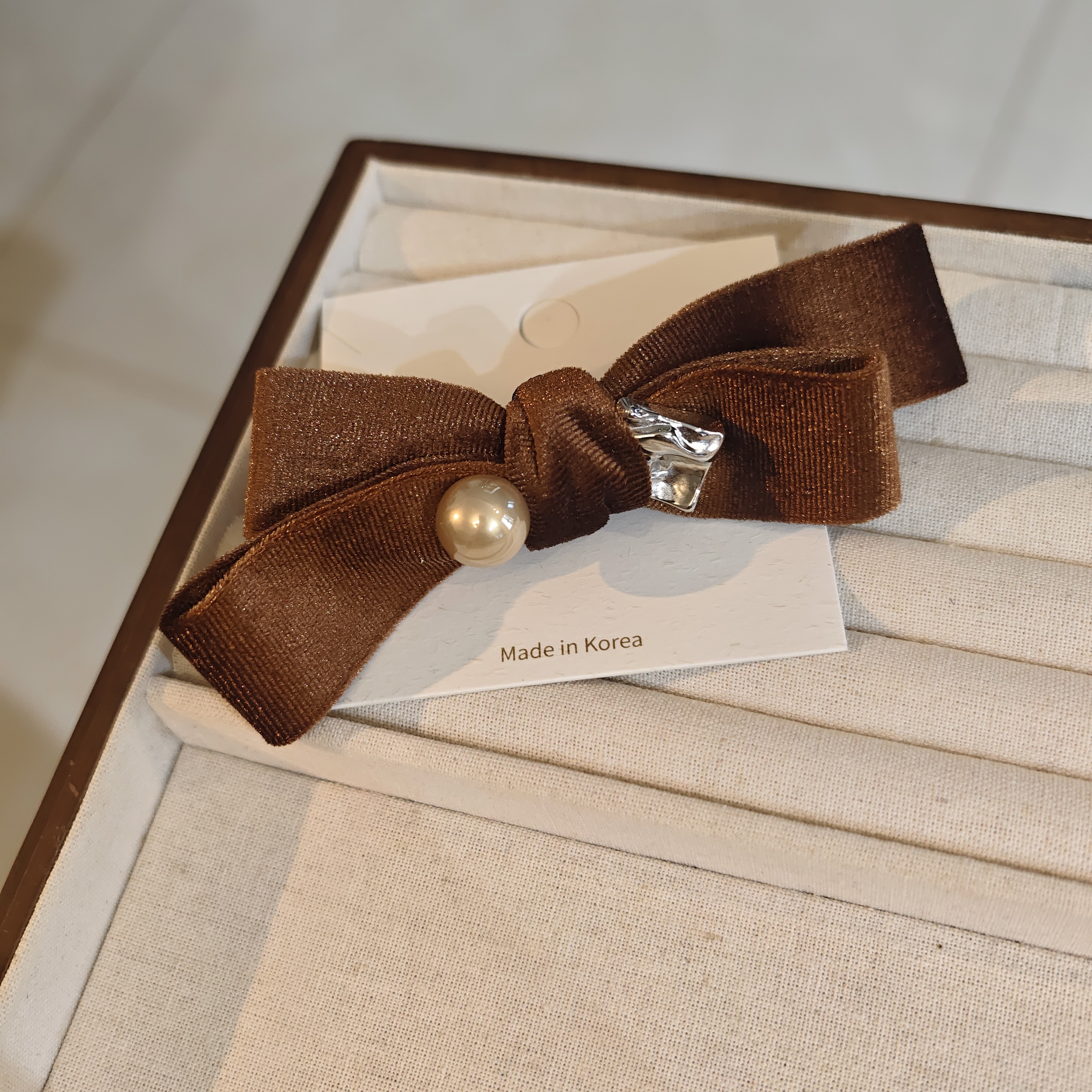 1255复古不规则蝴蝶结弹簧夹（手工微瑕介意勿拍）