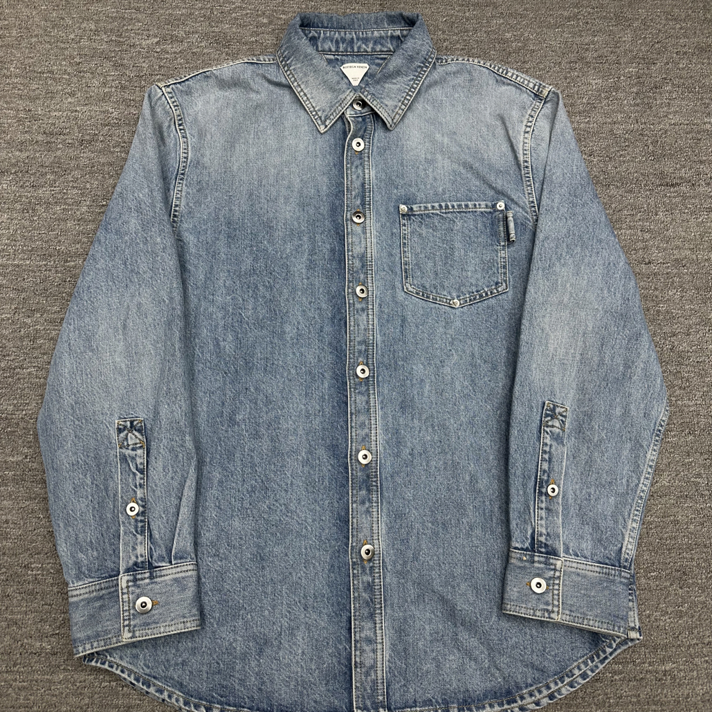 未使用 BOTTEGA VENETA/葆蝶家 54码 bv新款牛仔衬衫夹克 全新
