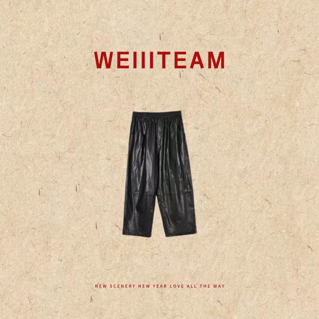 WEIIITEAM “风格已至”松紧腰绵羊皮皮裤   C-421