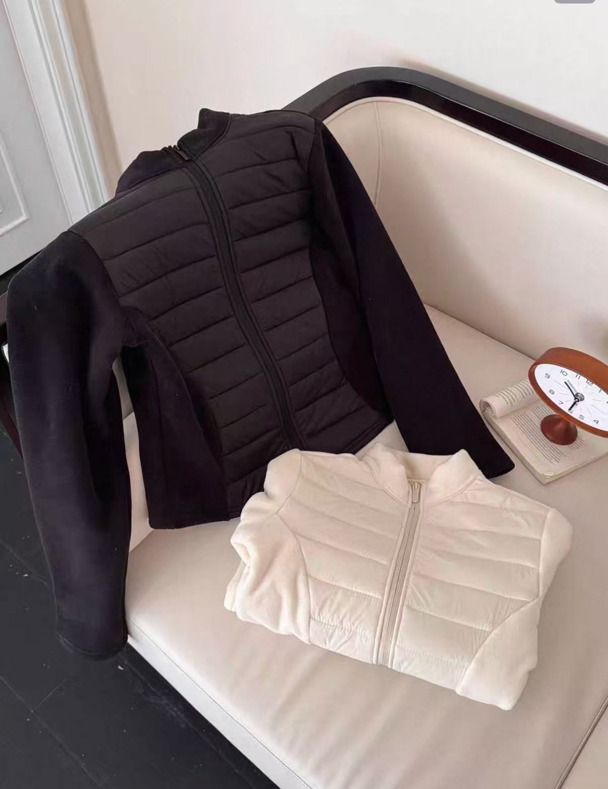 红衣俏家加棉拼接外套