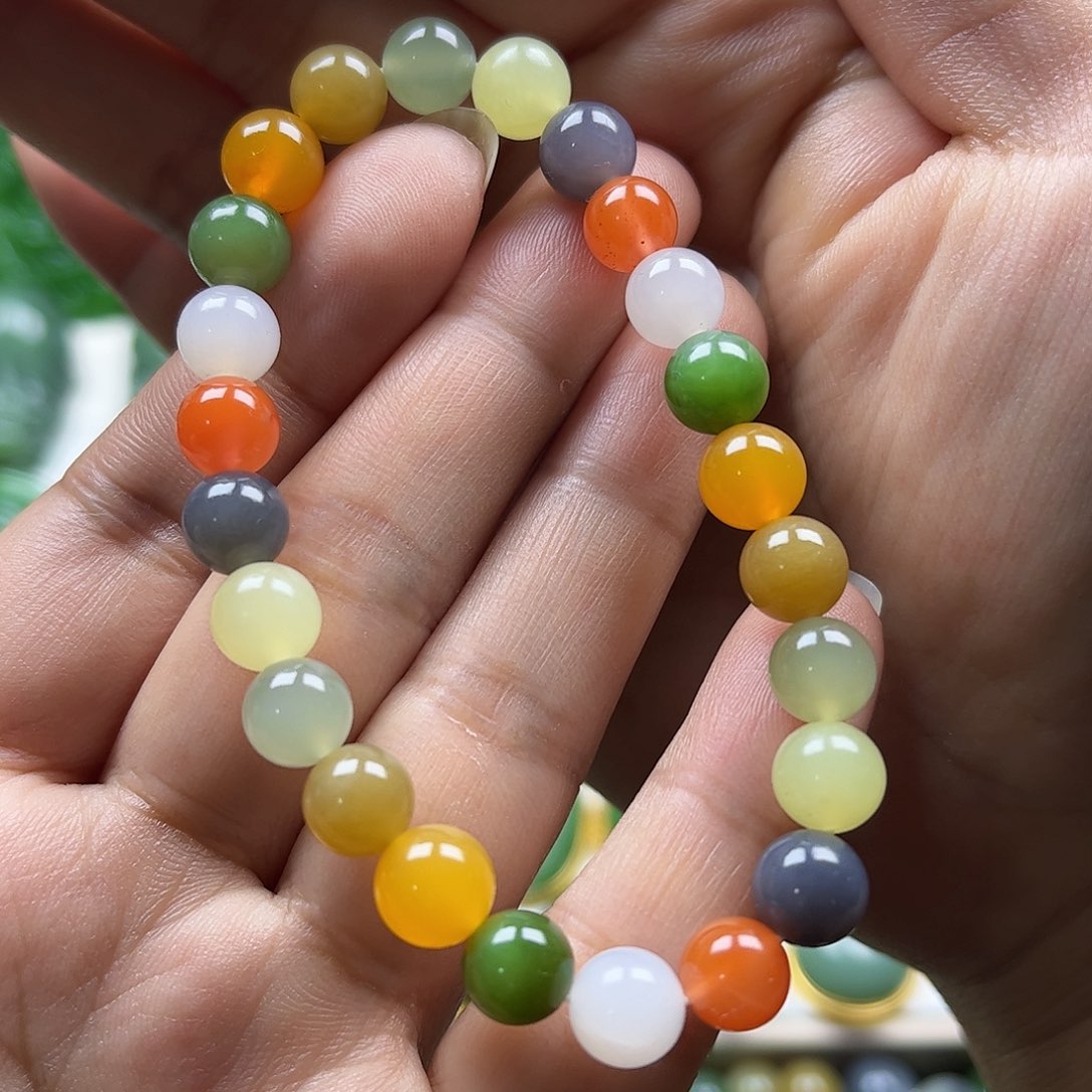 和田玉手串卡8未镶嵌