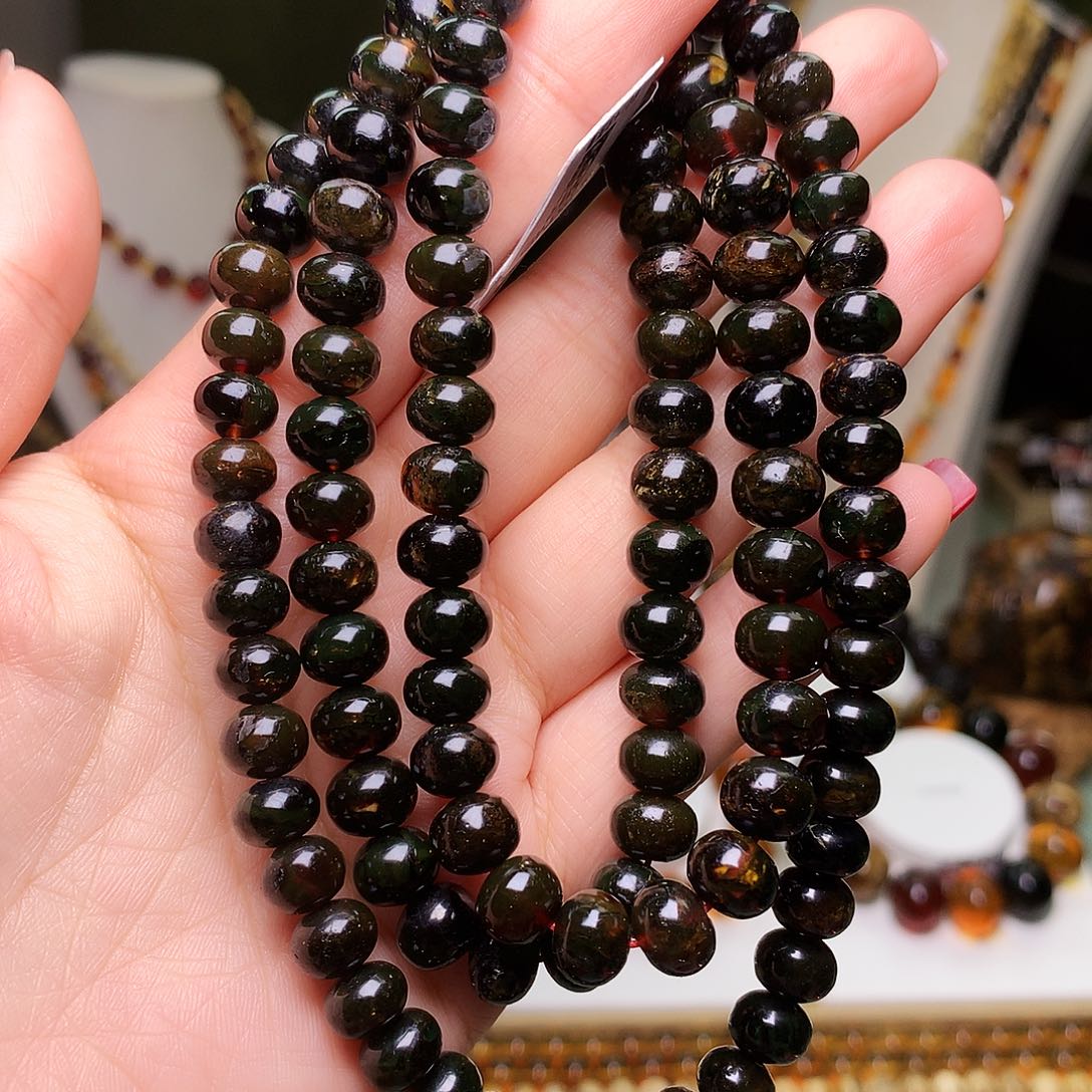 琥珀手链未镶嵌杰*琥珀蜜蜡