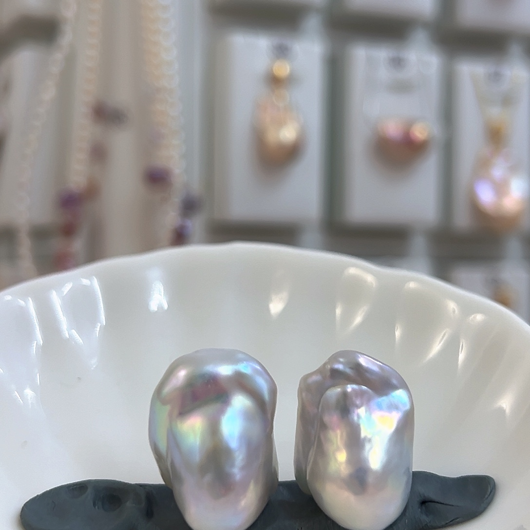 露***淡水珍珠颈饰银S925镶嵌