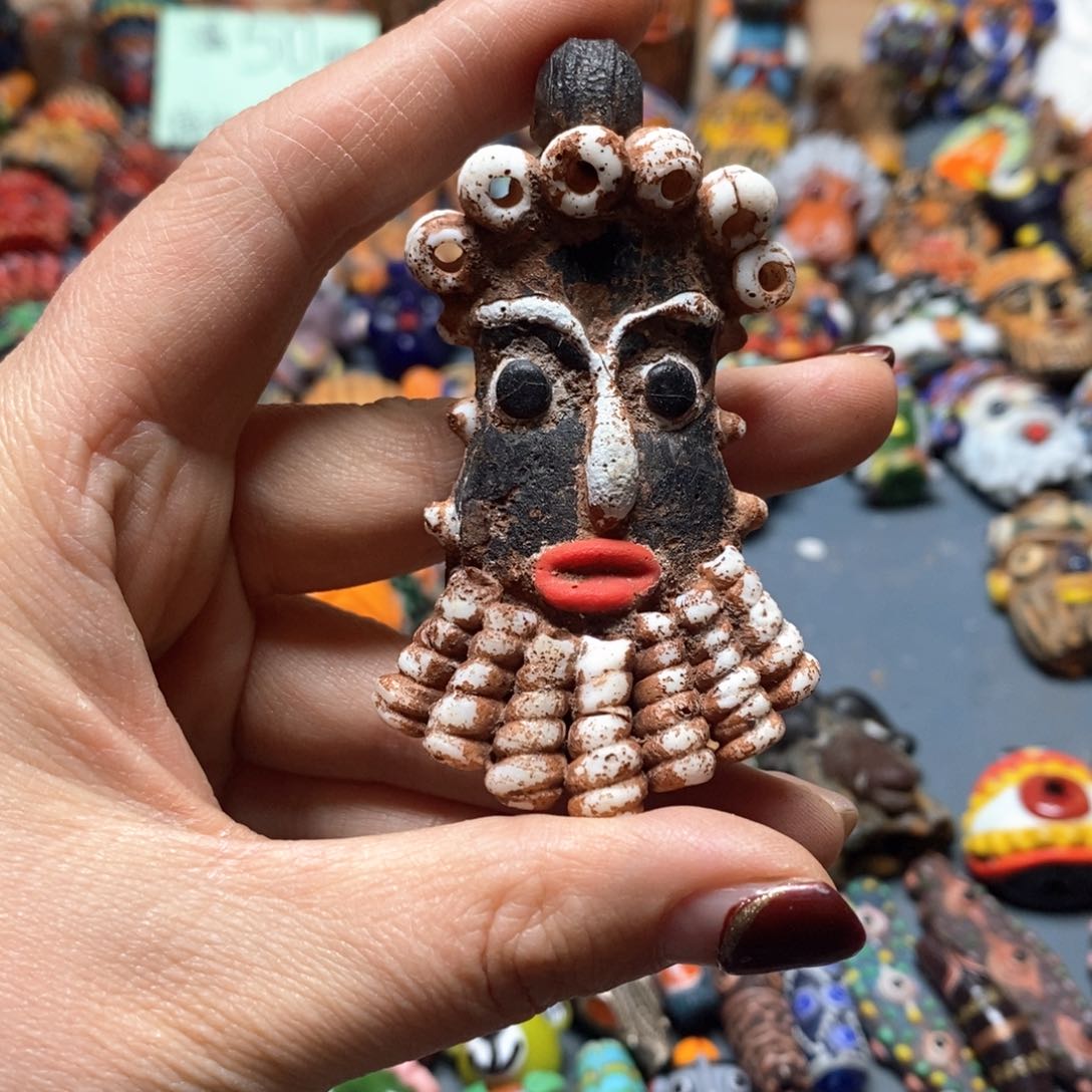 琉璃颈饰印度尼西亚老娃