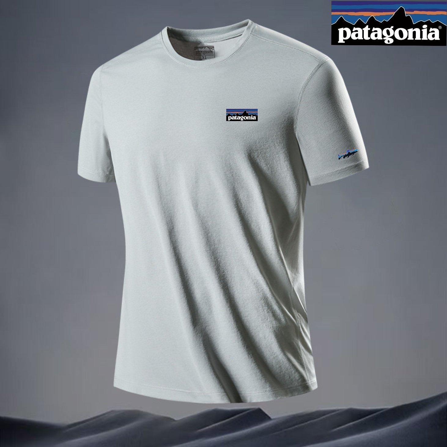 巴塔哥尼亚速干男士短袖户外薄款t恤弹力百搭运动休闲T恤冰丝半袖