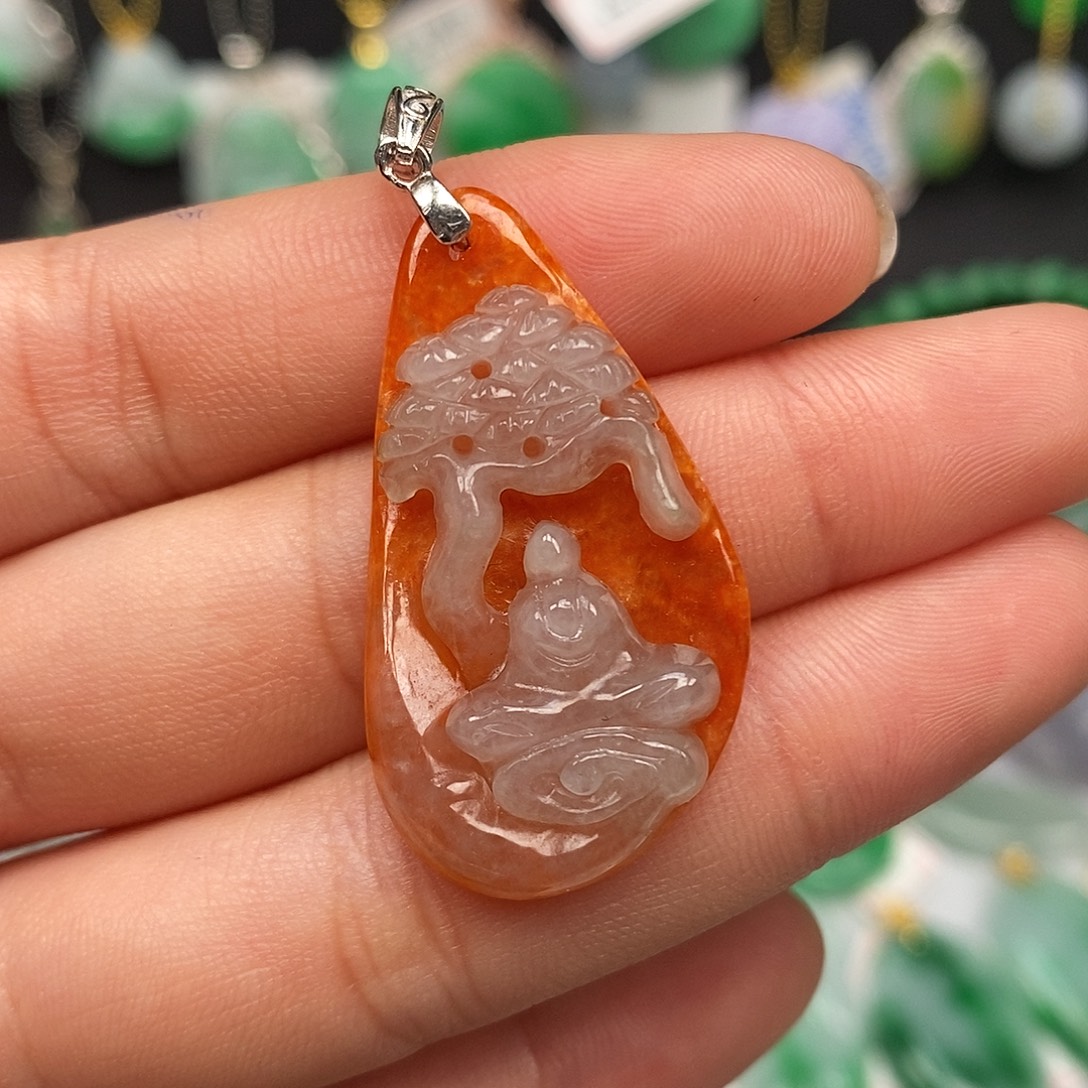 翡翠未镶嵌吊坠(不含链)