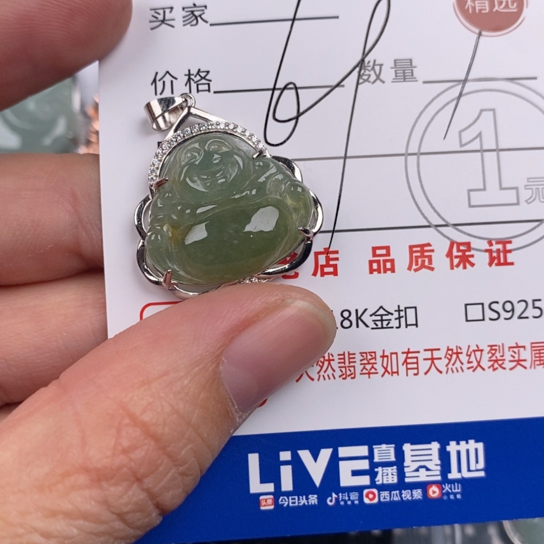翡翠银S925镶嵌颈饰