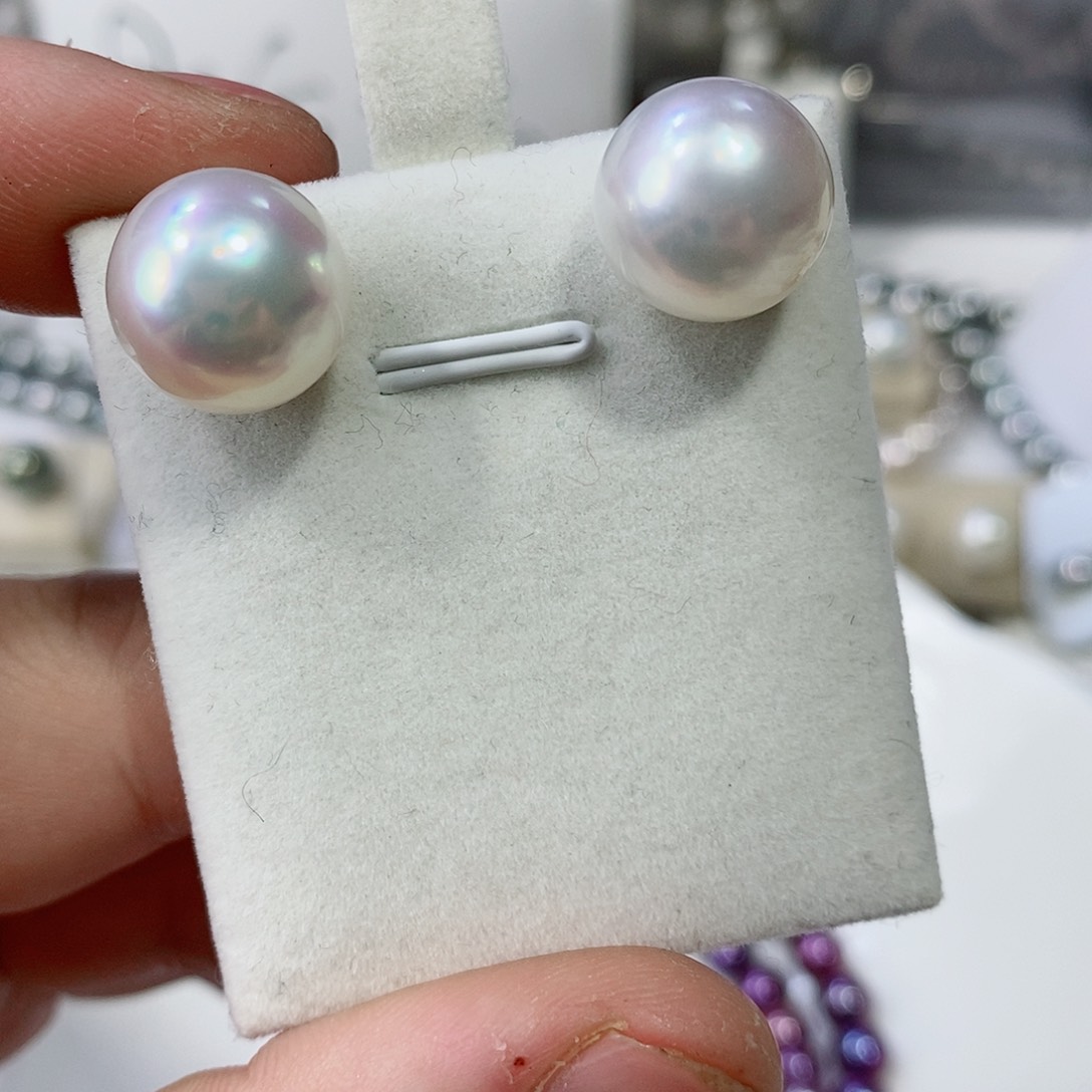 海水珍珠耳饰18K金镶嵌