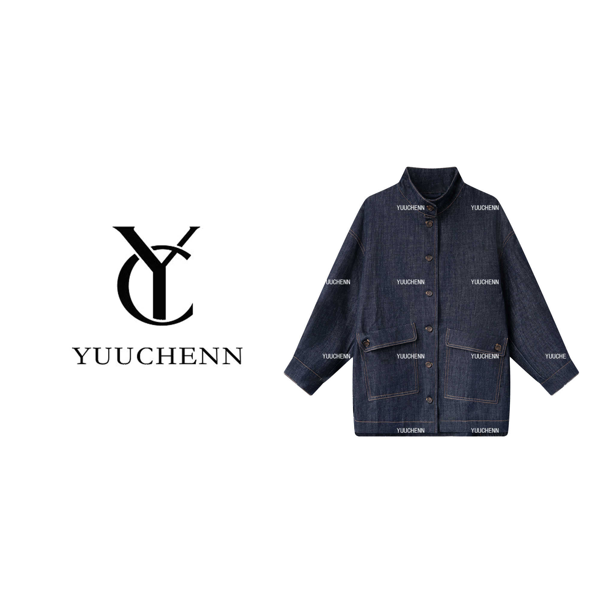 YUUCHENN“美拉德栗”短外套女士水洗春季百搭休闲CD2A1755