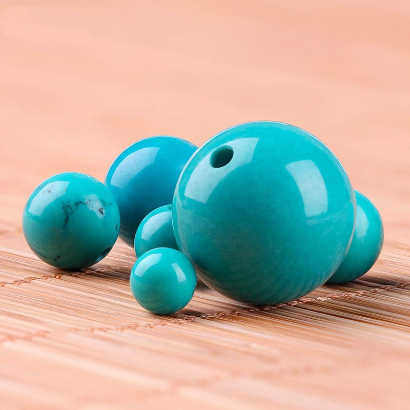 星月配饰仿绿松石散珠子圆珠手工diy饰品配件金刚菩提手串配珠