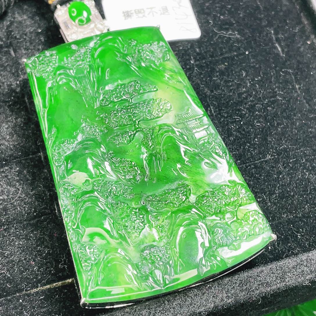 翡翠未镶嵌颈饰24