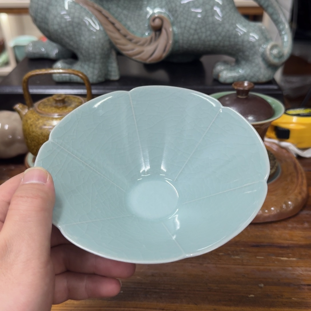 龙泉青瓷茶具微瑕5696