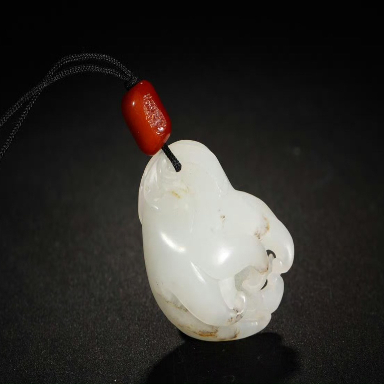 【只做高品质】和田白玉佛手挂件40mm