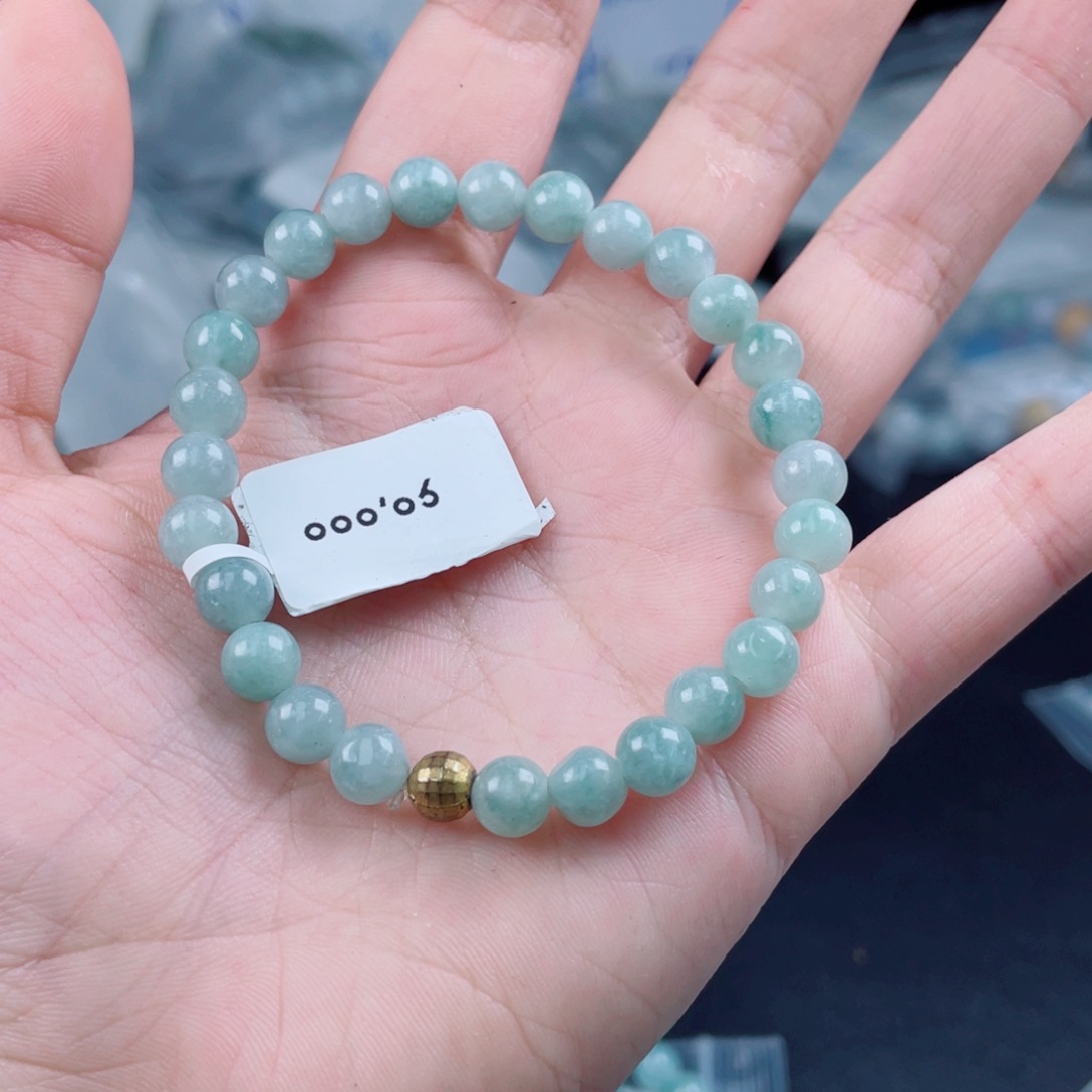 未镶嵌戒指翡翠珠串6.7