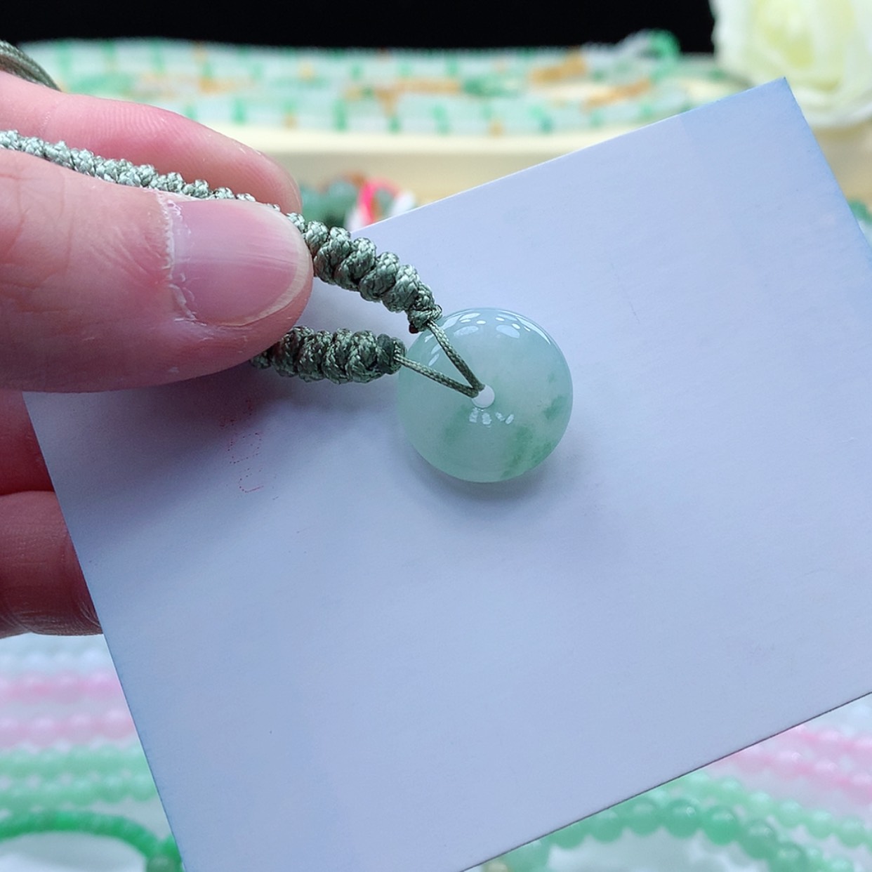 【闪购商品】翡翠毛衣链未镶嵌缅甸天然a货翡翠