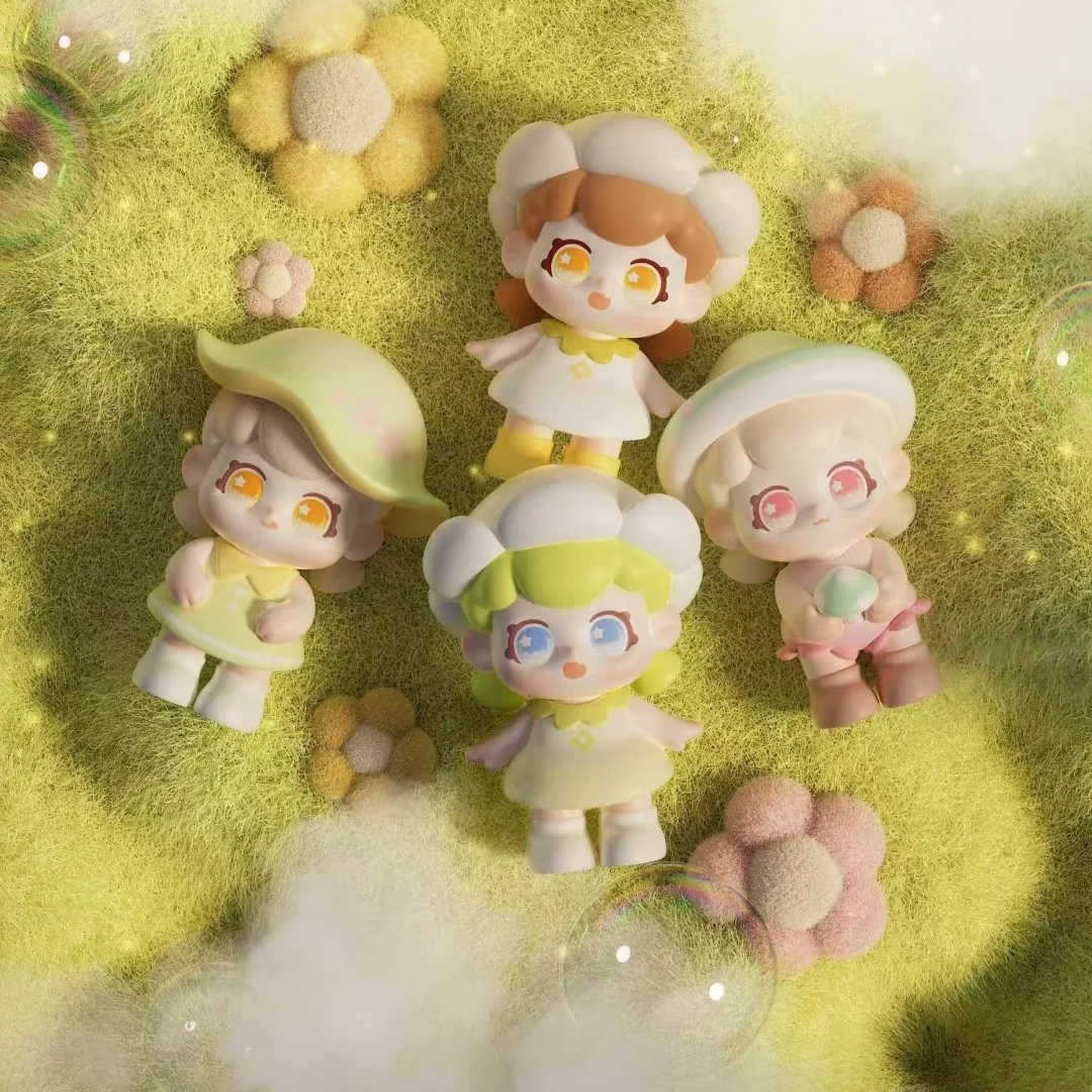 新款莉露露蘑菇小甜心萌粒盲盒精美可爱小女孩礼物摆件手办公仔