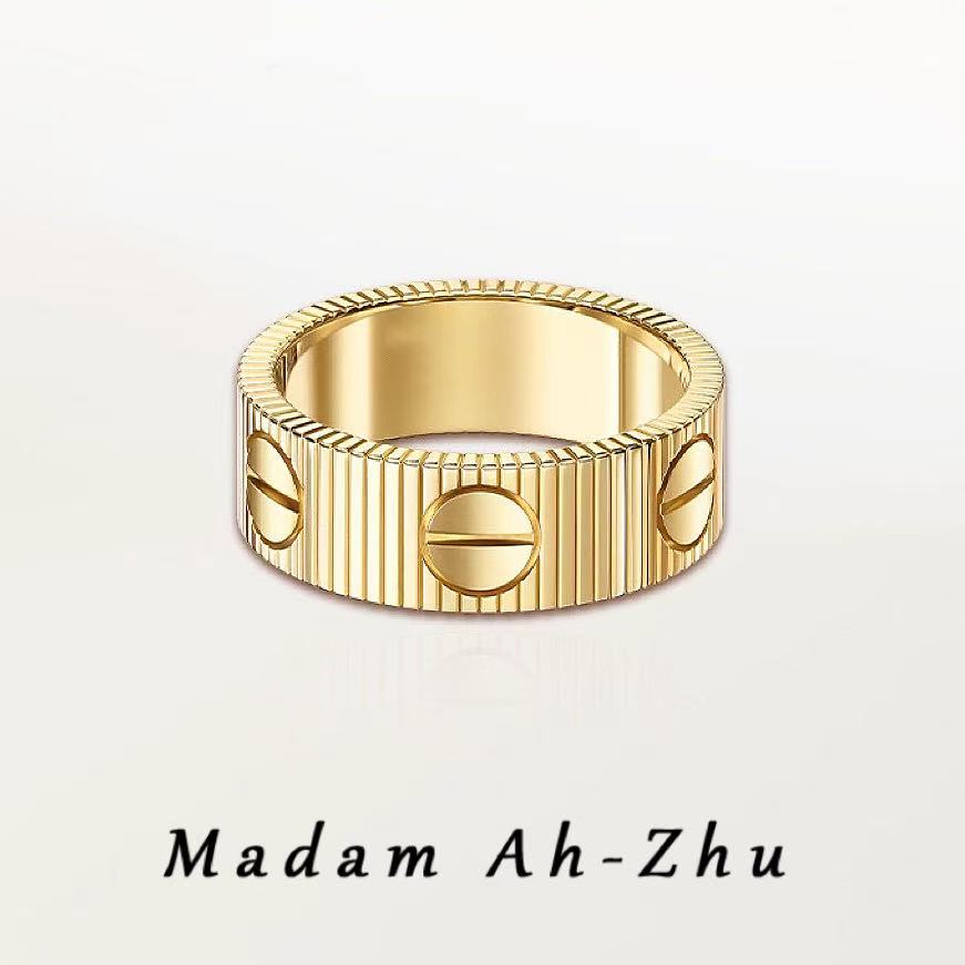 合金合成锆石戒指 新款 LOVE高定高奢高版本简约设计款戒指