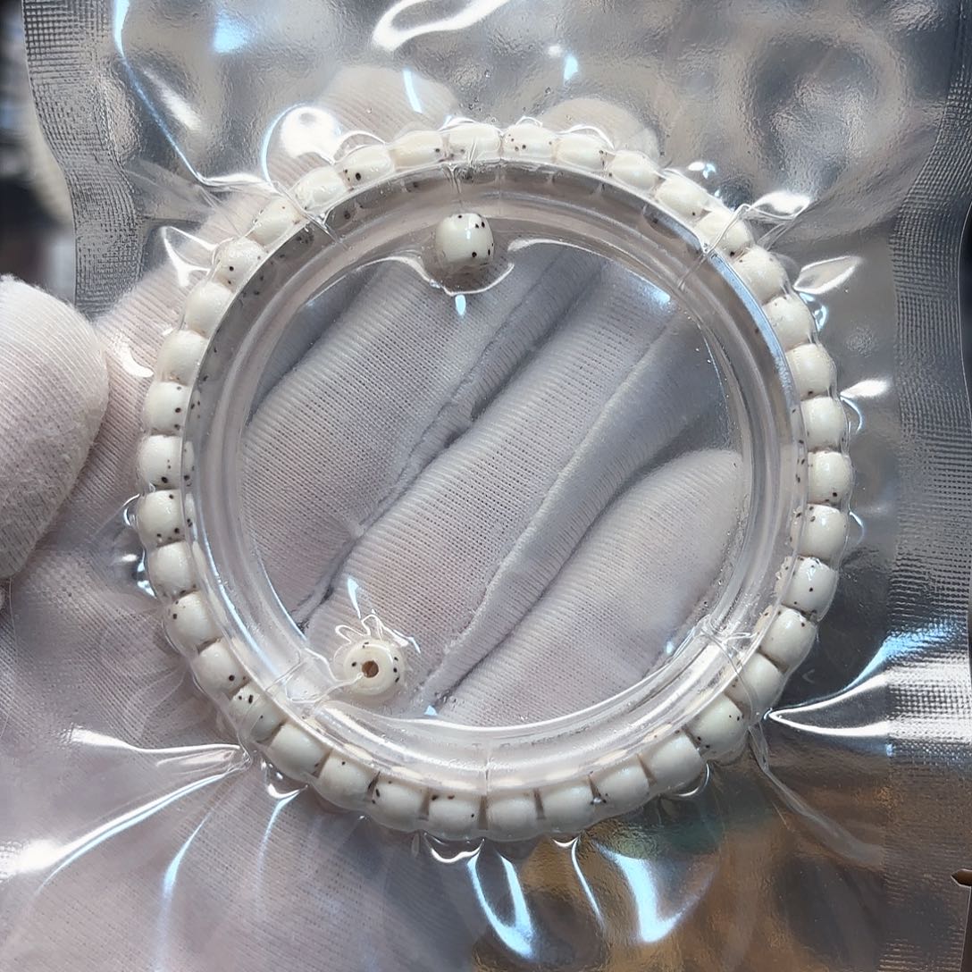 星月菩提吊坠美串原白直切6*5大留白星少