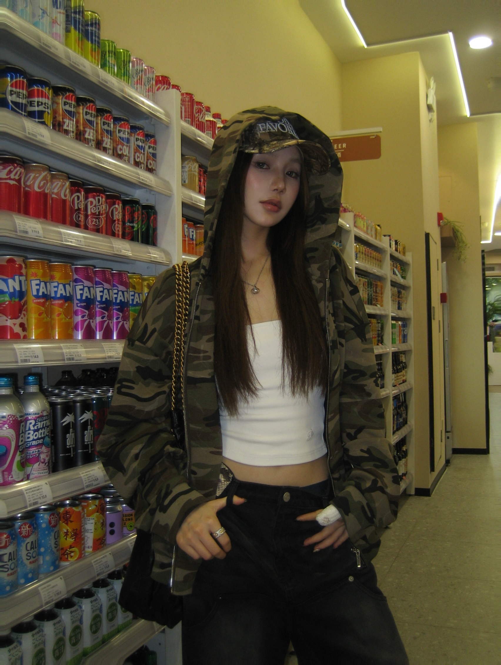 番茄妹妹Tomatosister美式chic迷彩连帽卫衣运动外套