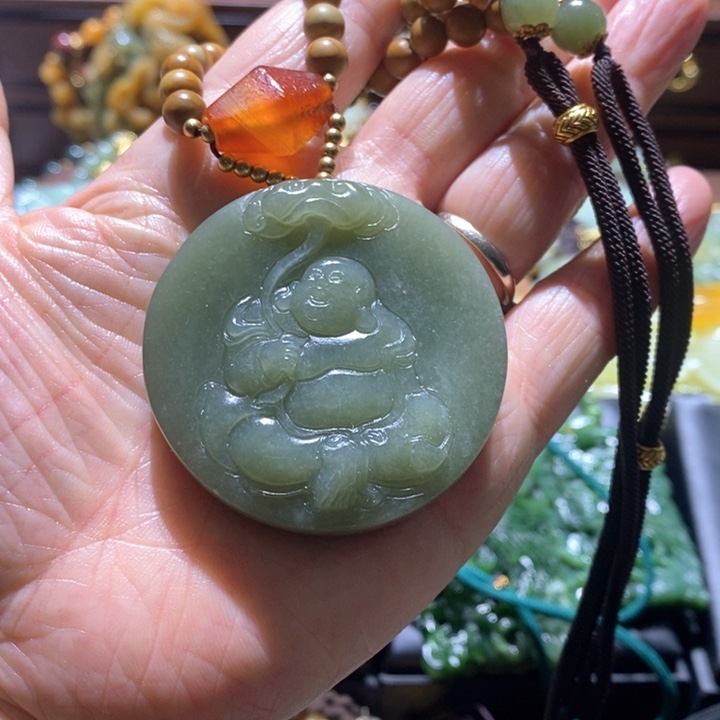 岫玉毛衣链未镶嵌