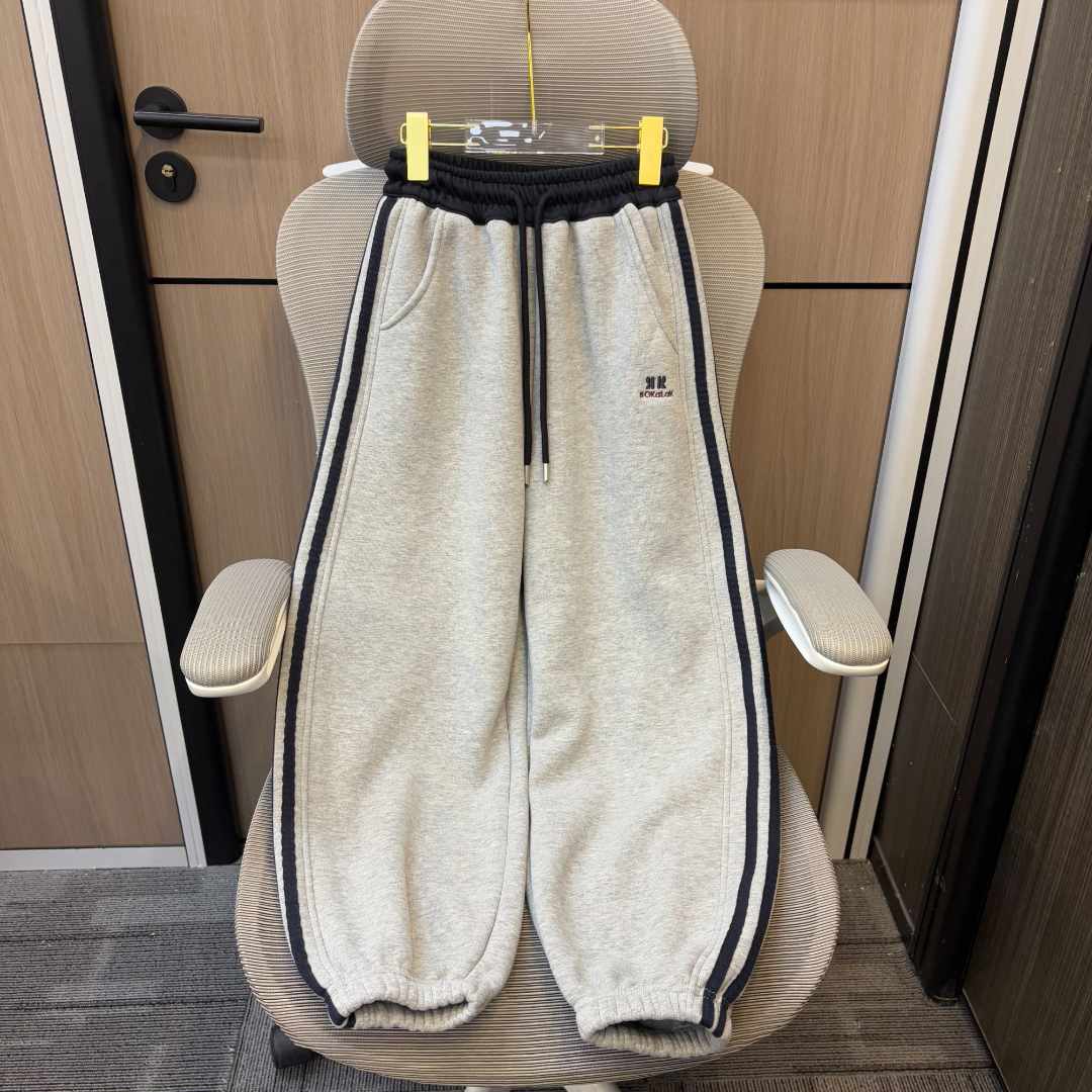 冬款韩版拉条运动风加绒女童束脚裤 F318 318 R