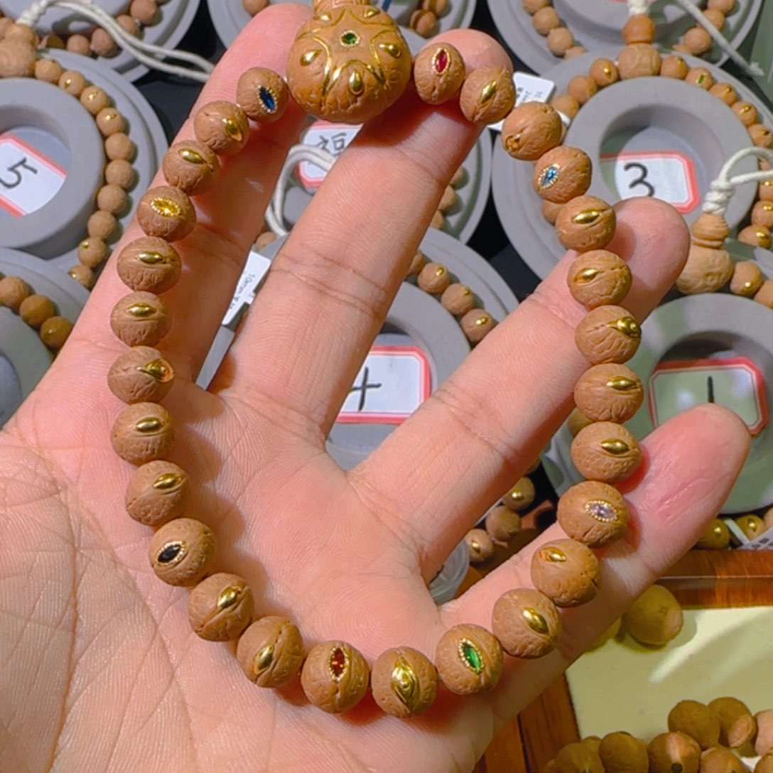 凤眼菩提手串9小mm凤眼手串镶嵌