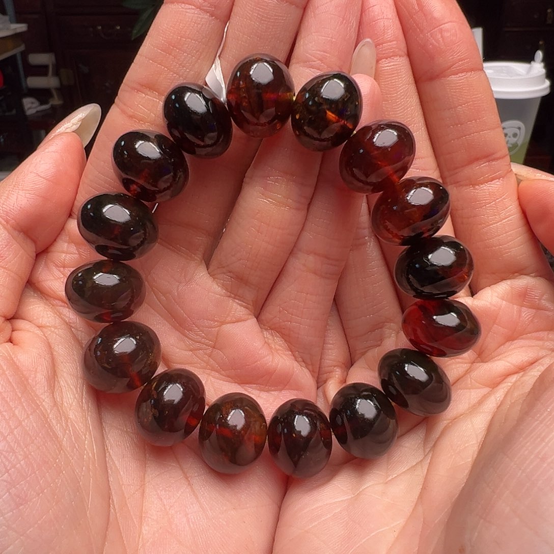 琥珀裸石未镶嵌抚顺琥珀10323。15mm