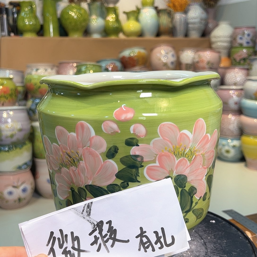 景德镇陶瓷花盆瑕258