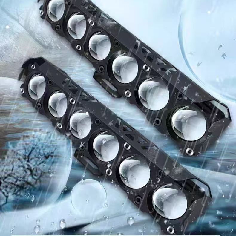 汽车货车超亮led射灯辅助外置6珠射灯透镜强光铺路大灯改装中网